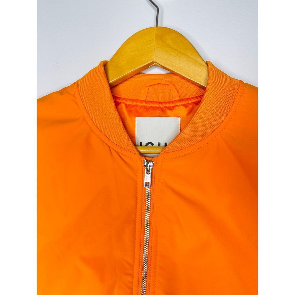 Anthropologie ICHI IHELISO JA Bomber Jacket size 38/ Medium Orange Full zip - Picture 5 of 13
